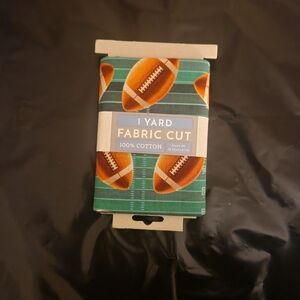 Football Themed Fabric Cut - Green and Brown 1 Fabric Yard